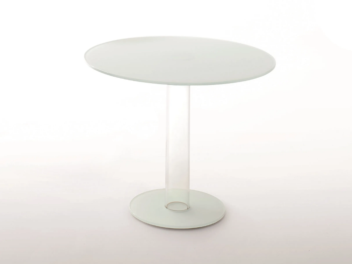 HUB BISTROT - Round crystal table _ Glas Italia